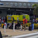 Triggered fire alarm forces airport evacuation