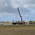 Small plane crash lands at GAIA