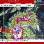 Beryl upgraded to Category 4 Hurricane