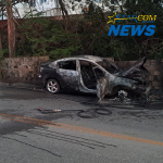 Car blaze at Bishop’s Court Hill