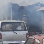 Home/shop destroyed in city blaze