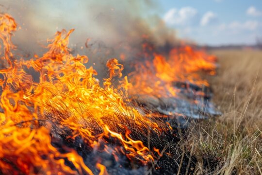 Grass fire forces closure of many schools