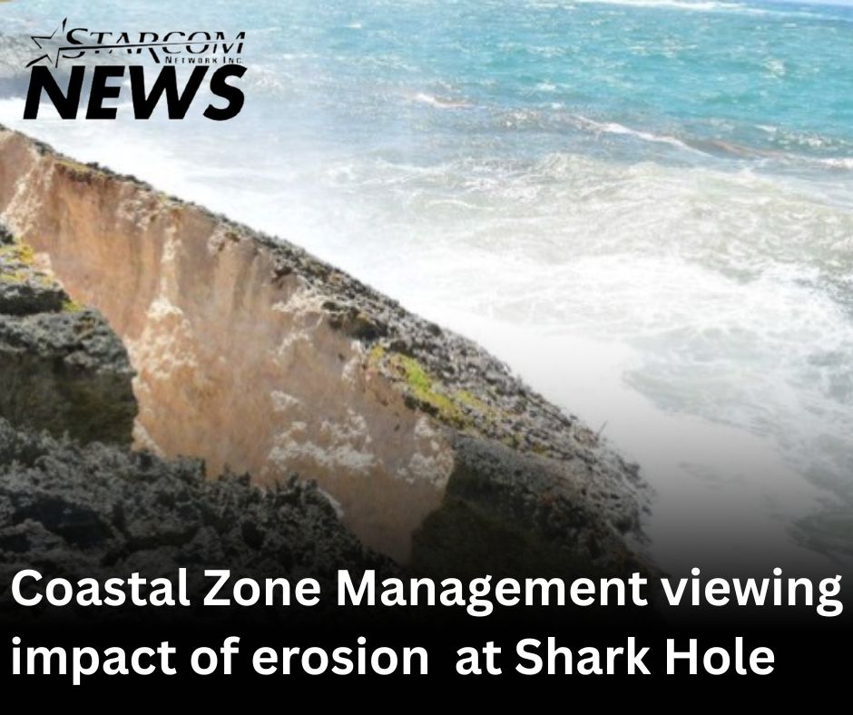 Coastal Zone Management viewing impact of Shark Hole erosion