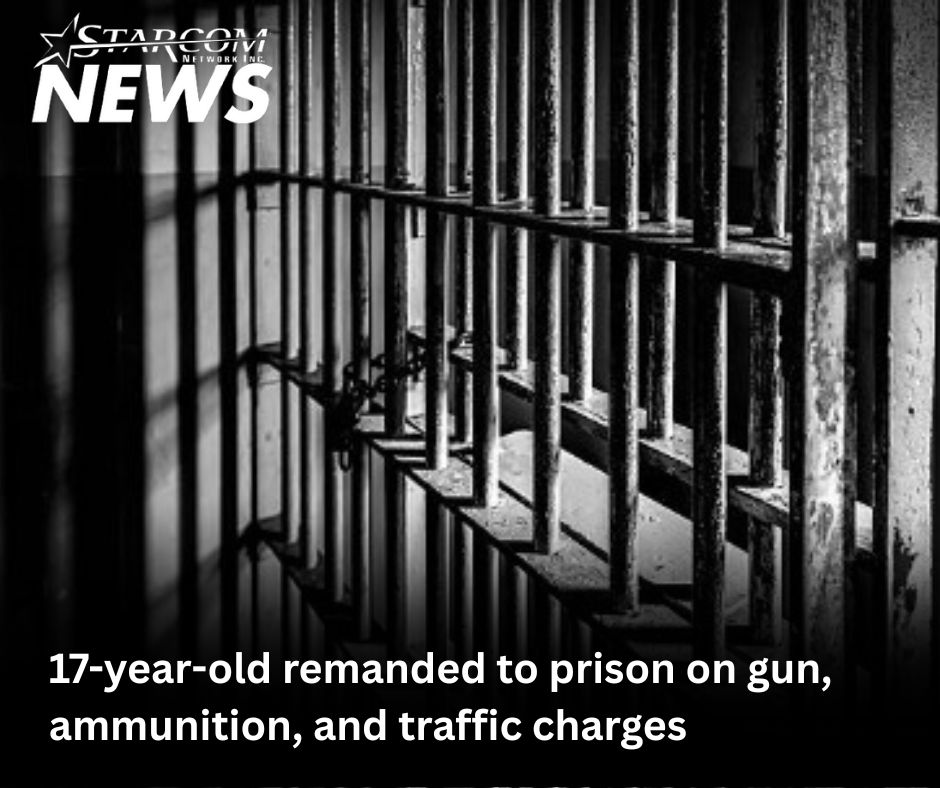 17-year-old remanded to prison on gun, ammunition, and traffic charges