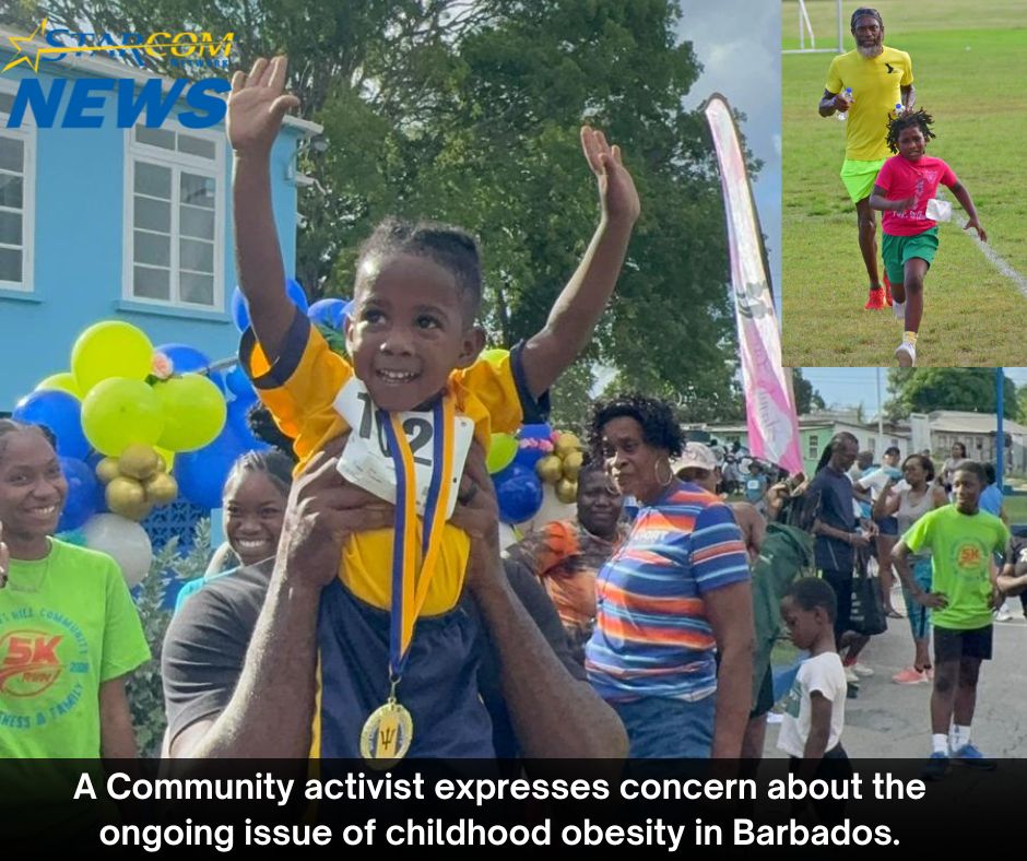 A Community activist expresses concern about the ongoing issue of childhood obesity in Barbados.