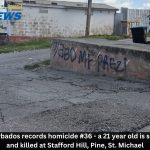 Barbados records homicide #36 – a 21 year old is shot and killed Pine last night and another stabbed this morning