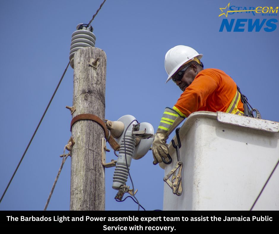 The Barbados Light and Power assemble expert team to assist the Jamaica Public Service with recovery.