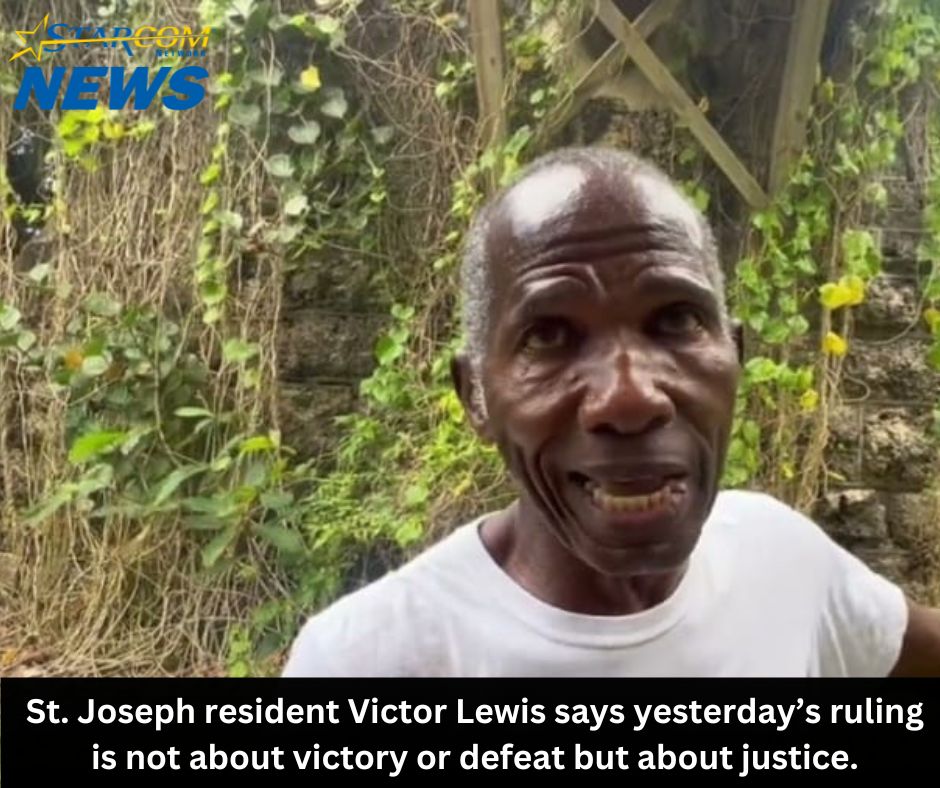 St. Joseph resident Victor Lewis says yesterday’s ruling is not about victory or defeat but about justice.