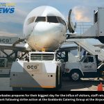 Staff return to work following strike action at the Goddards Catering Group at the GAIA