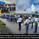 President Designate, Lieutenant Colonel, Jeffrey Bostic urges Barbadians to honor and respect the country’s Independence.
