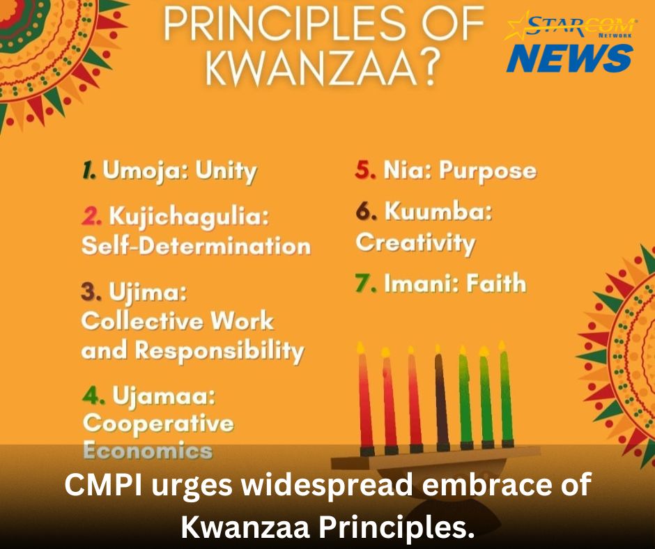 CMPI urges widespread embrace of Kwanzaa Principles.