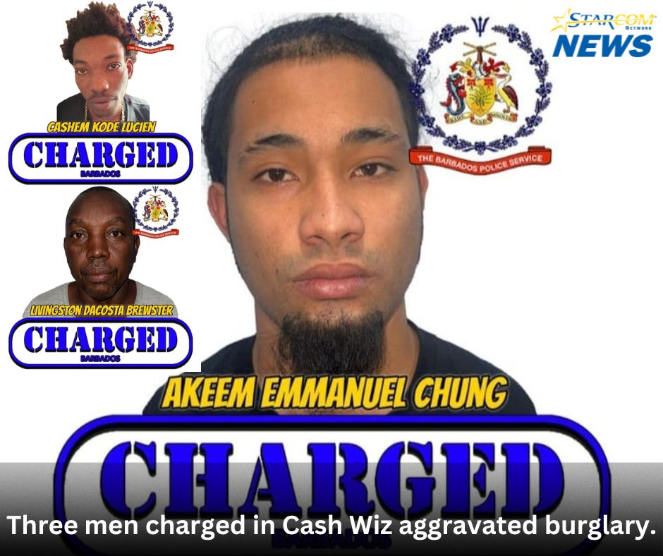 Three men charged in Cash Wiz aggravated burglary.